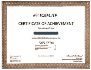 Hình ảnh chứng chỉ TOEFL tương đương B2